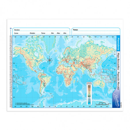 Mapa Planisferio F Sico Pol Tico Rivadavia N Block De Mapas The Best Porn Website