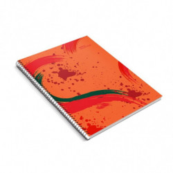 Cuaderno espiralado Essential tapa de polipropileno rojo, 16 x 21cm. 120 hojas rayadas