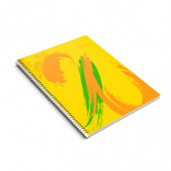 Cuaderno espiralado Essential tapa de polipropileno amarillo, 22 x 29cm. 84 hojas cuadriculadas