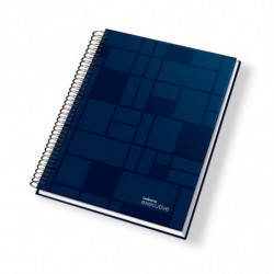 Cuaderno espiralado Executive tapa de polipropileno azul, 22 x 29cm. 84 hojas cuadriculadas