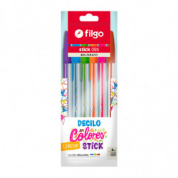 Bolígrafo Filgo Stick 026 Medium, 6 colores