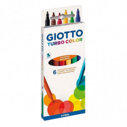 Marcador Escolar Giotto Turbo caja de 6 colores