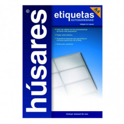Etiqueta imprimibles InkJet | LaserJetHúsares H34101 A4, 21 x 29.7cm. 100 hojas