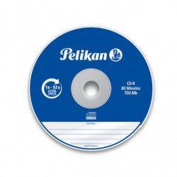 CD-R Pelikan 52X, 700MB, torre por 100 unidades