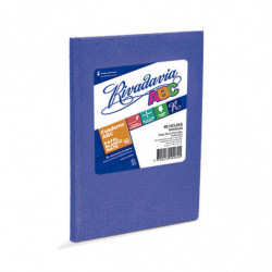Cuaderno Araña Rivadavia ABC tapa dura azul, 19 x 23cm. 48 hojas rayadas