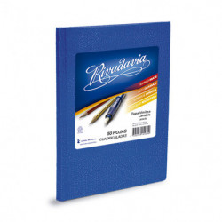 Cuaderno Araña Rivadavia tapa dura azul, 16 x 21cm. 50 hojas cuadriculadas