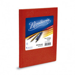 Cuaderno Araña Rivadavia tapa dura rojo, 16 x 21cm. 98 hojas rayadasmts.