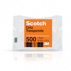 Cinta adhesiva Scotch 500, 18mm. x 25mts.