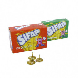 Chinches de 1 punta Sifap, caja de 100 unidades