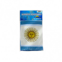 Bandera Argentina con sol Nuevo Milenio de poliamida, 45 x 72cm.