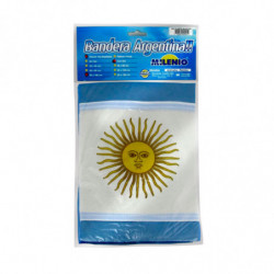 Bandera Argentina con sol Nuevo Milenio de poliamida, 90 x 144cm.