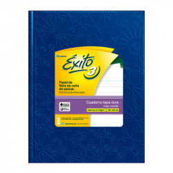 Cuaderno Éxito Universo N°3, tapa de cartón azul, 19 x 23cm. 100 hojas rayadas