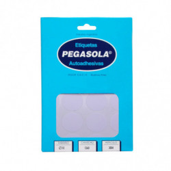 Etiqueta circular Pegasola 1.5cm. caja de 30 planchas de 1260 etiquetas