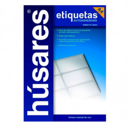 Etiqueta imprimibles InkJet | LaserJet Húsares H34114 A4, 9.90 x 3.81cm. 100 hojas