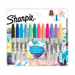Marcadores permanentes Sharpie Tropical, 12 colores pastel