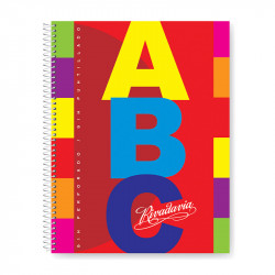 Cuaderno espiralado Rivadavia ABC tapa de cartón, 21 x 27cm. 60 hojas cuadriculadas