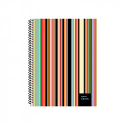 Cuaderno espiralado Classic tapa rígida, 16 x 21cm. 120 hojas cuadriculadas