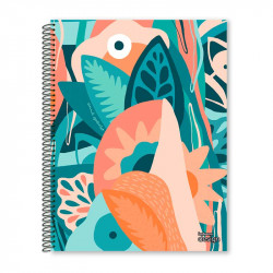 Cuaderno espiralado Design, tapa de cartón, 22 x 29cm. 84 hojas cuadriculadas