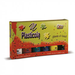 Adhesivo vinílico Plasticola, 40g. pack de 6 colores surtidos