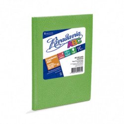 Cuaderno Araña Rivadavia ABC tapa dura verde, 19 x 23cm. 48 hojas rayadas