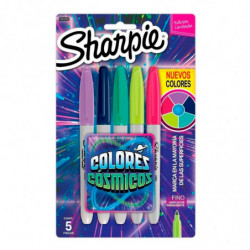 Marcadores permanentes Sharpie Colores Cósmicos, 5 colores