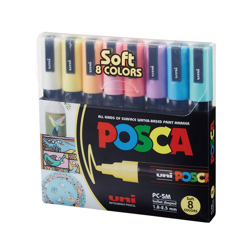 Caja rotuladores POSCA PC-5M colores básicos