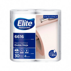 Papel Higiénico Elite 6616 doble hoja, pack de 4 rollos de 30mts.