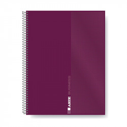 Cuaderno espiralado Arte Business tapa de polipropileno, 22 x 29cm. 80 hojas cuadriculadas
