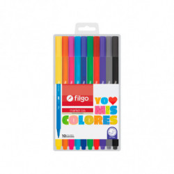 Marcadores escolares Filgo Marker 036, 10 colores