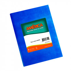 Cuaderno Araña América tapa dura azul, 16 x 21cm. 82 hojas cuadriculadas