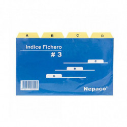 Indice fichero Nepaco de cartulina Nª3