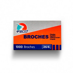 Broches Ezco N°26/6, caja de 1000 unidades