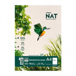 Repuesto Ledesma NAT A4, 96 hojas rayadas natural