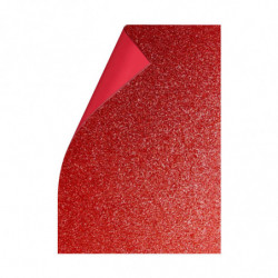 Goma Eva Glitter roja, 40 x 60cm. pack de 10 unidades