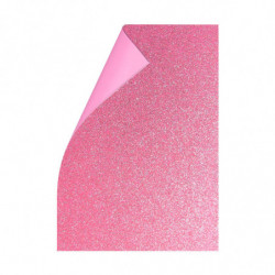 Goma Eva Glitter rosa, 40 x 60cm. pack de 10 unidades
