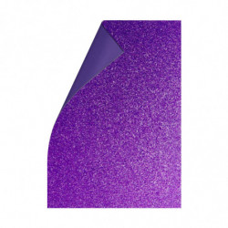 Goma Eva Glitter púrpura, 40 x 60cm. pack de 10 unidades