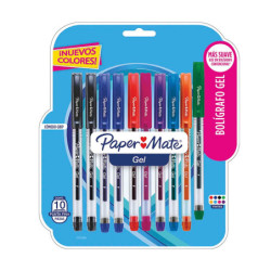 Bolígrafo Paper Mate Gel, blister de 10 colores