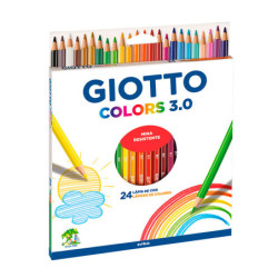 Lápices de colores Giotto Colors 3.0 largas hexagonales, de 24 colores