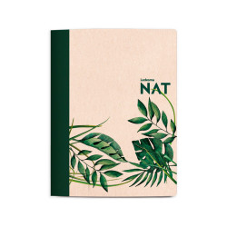 Cuaderno libreta NAT tapa flexible, 16 x 21cm. 42 hojas punteadas