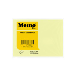 Notas Autoadhesivas MemoFix, 74 x 101mm. pack de 100 hojas