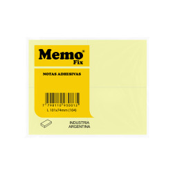 Notas Autoadhesivas MemoFix, 37 x 49mm. pack de 4 blocks de 100 hojas