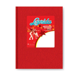 Cuaderno Araña Laprida tapa dura rojo, 16 x 21cm. 50 hojas rayadas