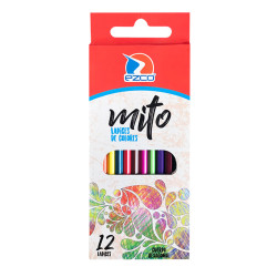 Lápices de colores Ezco Mito largos de 12 colores