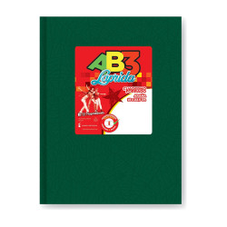 Cuaderno Araña Laprida AB3 tapa de cartón verde, 19 x 23cm. 50 hojas rayadas