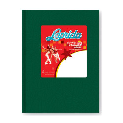 Cuaderno Araña Laprida tapa dura verde, 16 x 21cm. 50 hojas rayadas
