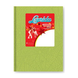 Cuaderno Araña Laprida tapa dura verde manzana, 16 x 21cm. 50 hojas rayadas