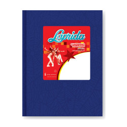 Cuaderno Araña Laprida, tapa dura azul, 16 x 21cm. 50 hojas rayadas