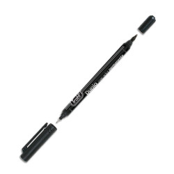 Marcador permanente de dos puntas Trabi 0.3 | 2mm. negro