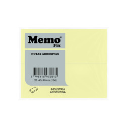 Notas Autoadhesivas MemoFix, 37 x 46mm. pack de 4 blocks de 100 hojas