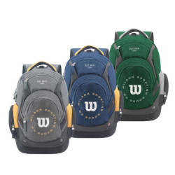 Mochila Wilson Open gris | azul | verde, 18"